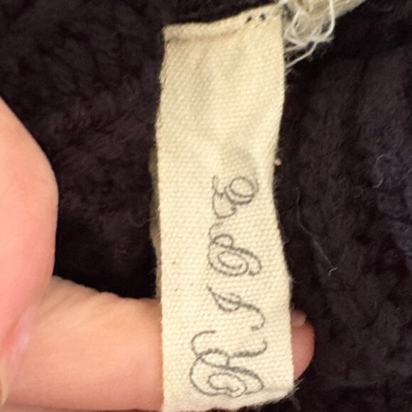 Ripe Black and Gray Cable Knit Turtleneck Sweater - Picture 5 of 7